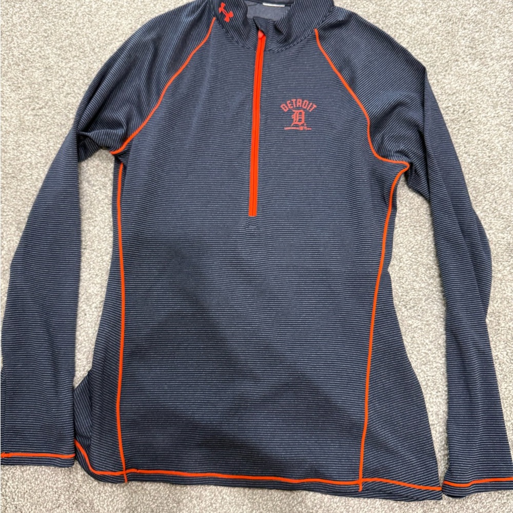 Detroit Long Sleeve Pullover with Orange Accents